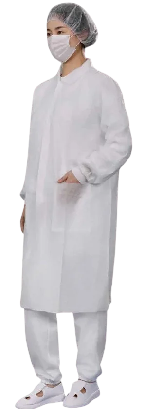 Cleanroom ESD Coat - Side View
