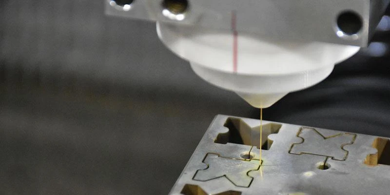 EDM machine in operation